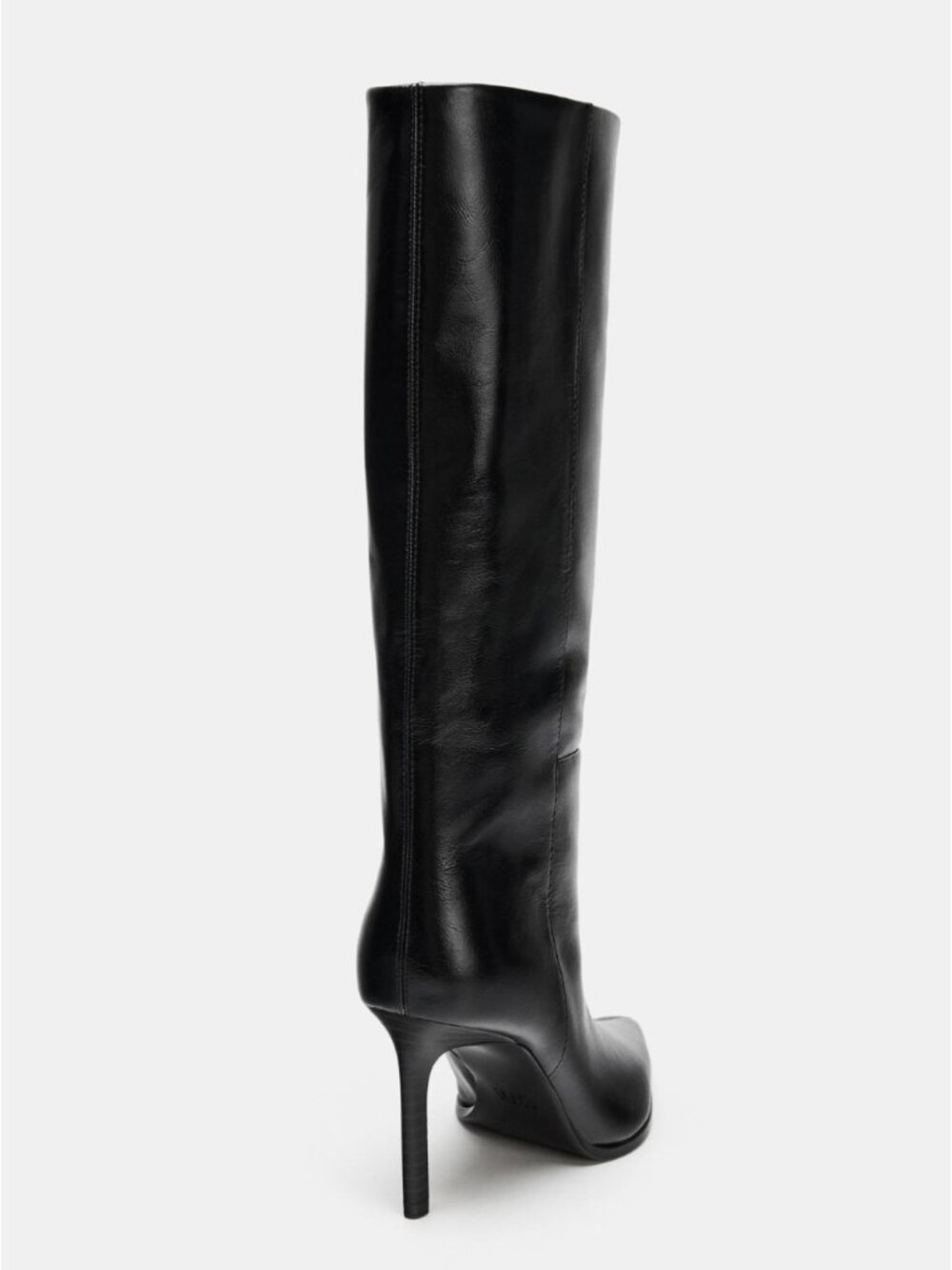 Zara Heeled Leather Boots Black – Size EU 39 / US 8 – New With Tags ✨ - Picture 8 of 16